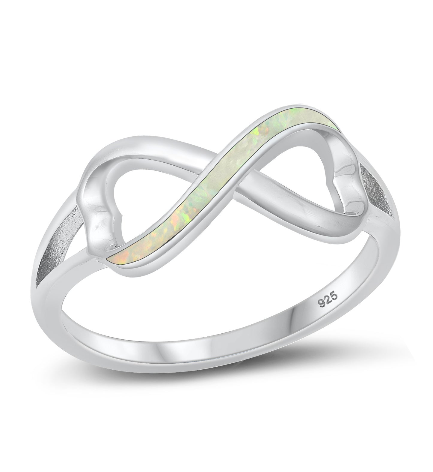 Silver Lab Opal Ring - Infinity