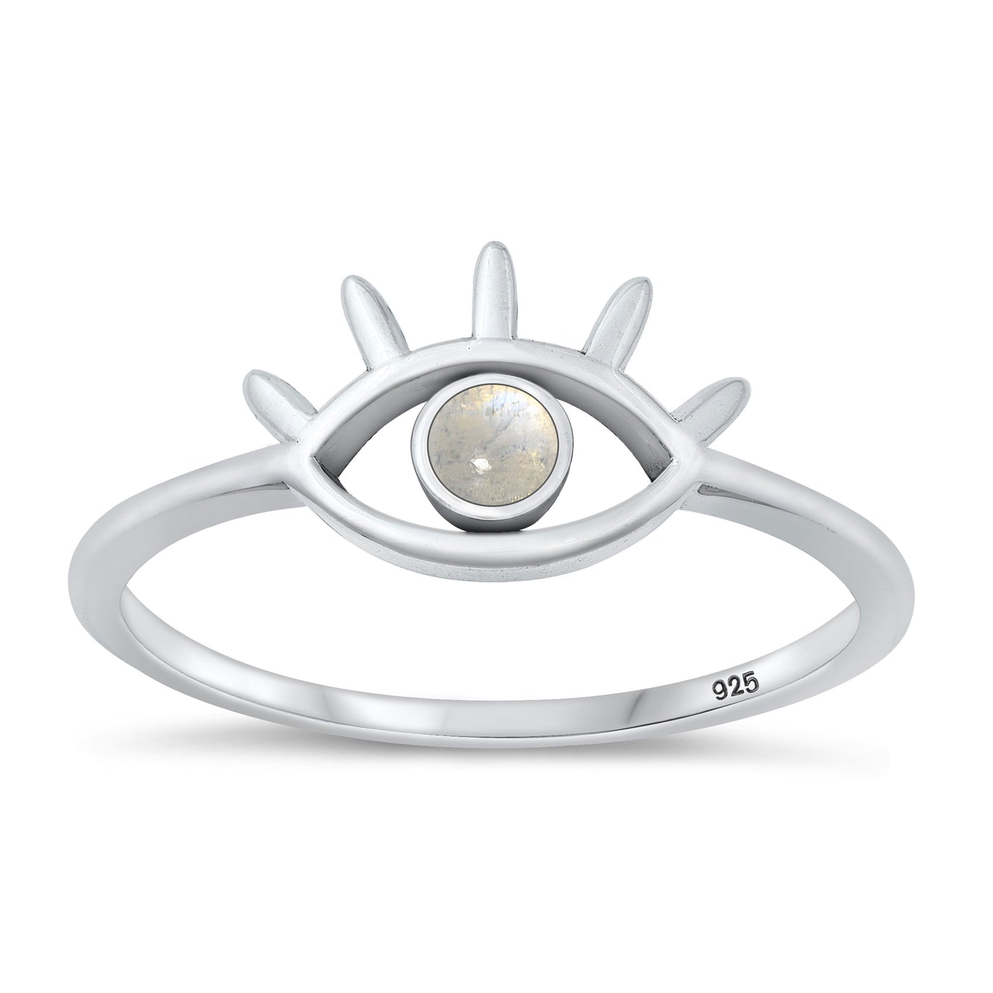 Silver Stone Ring - Evil Eye