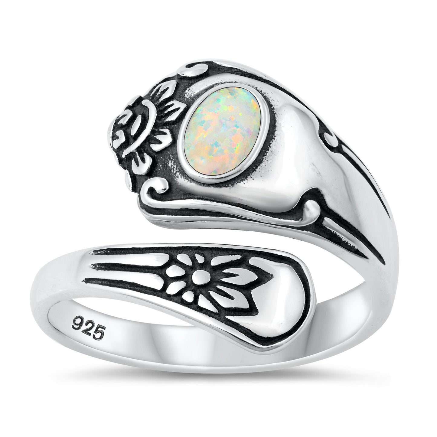 Silver Lab Opal Ring - Silver Spoon