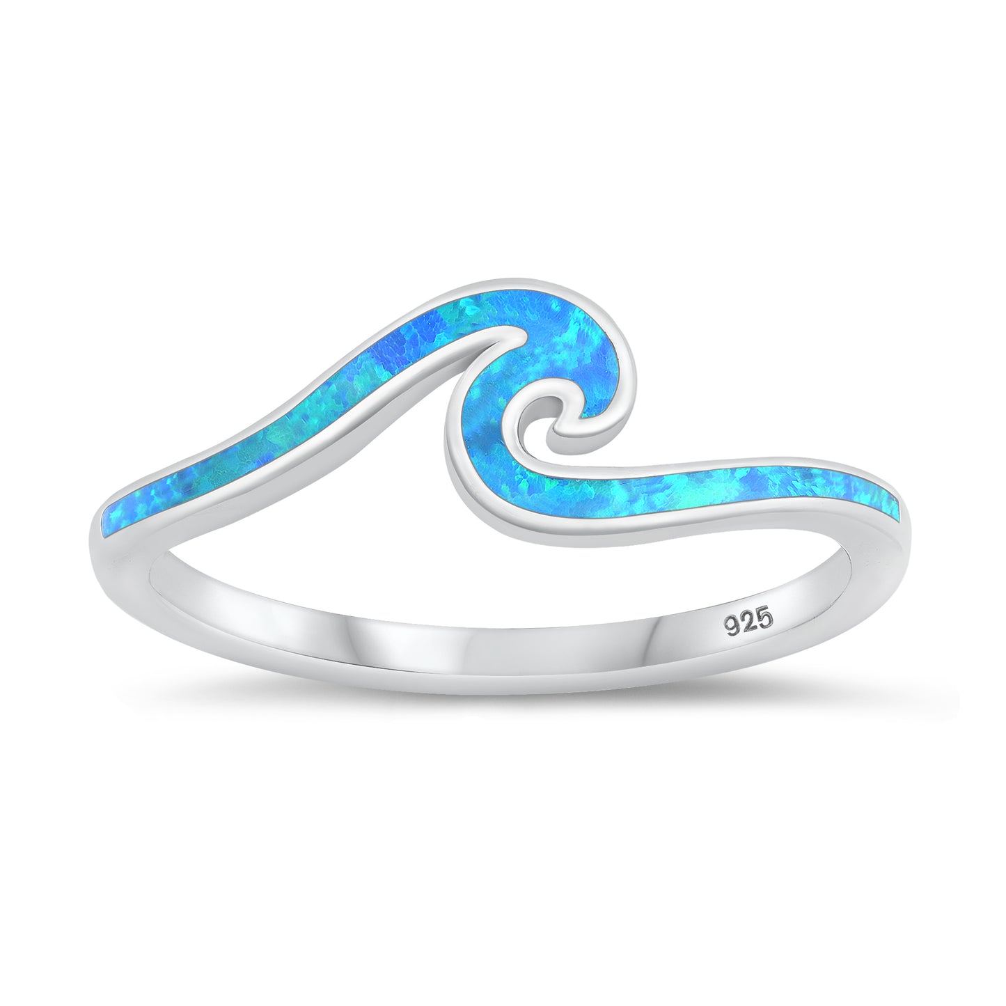 Silver Lab Opal Ring - Wave