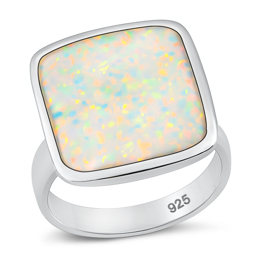 Silver Lab Opal Ring