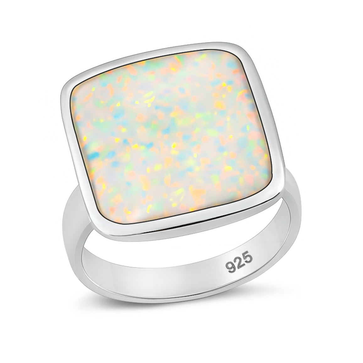 Silver Lab Opal Ring