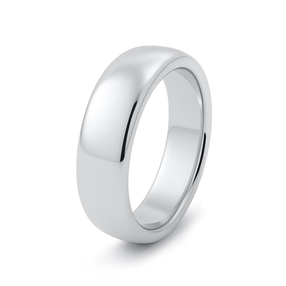 Silver Wedding Band - 6 mm