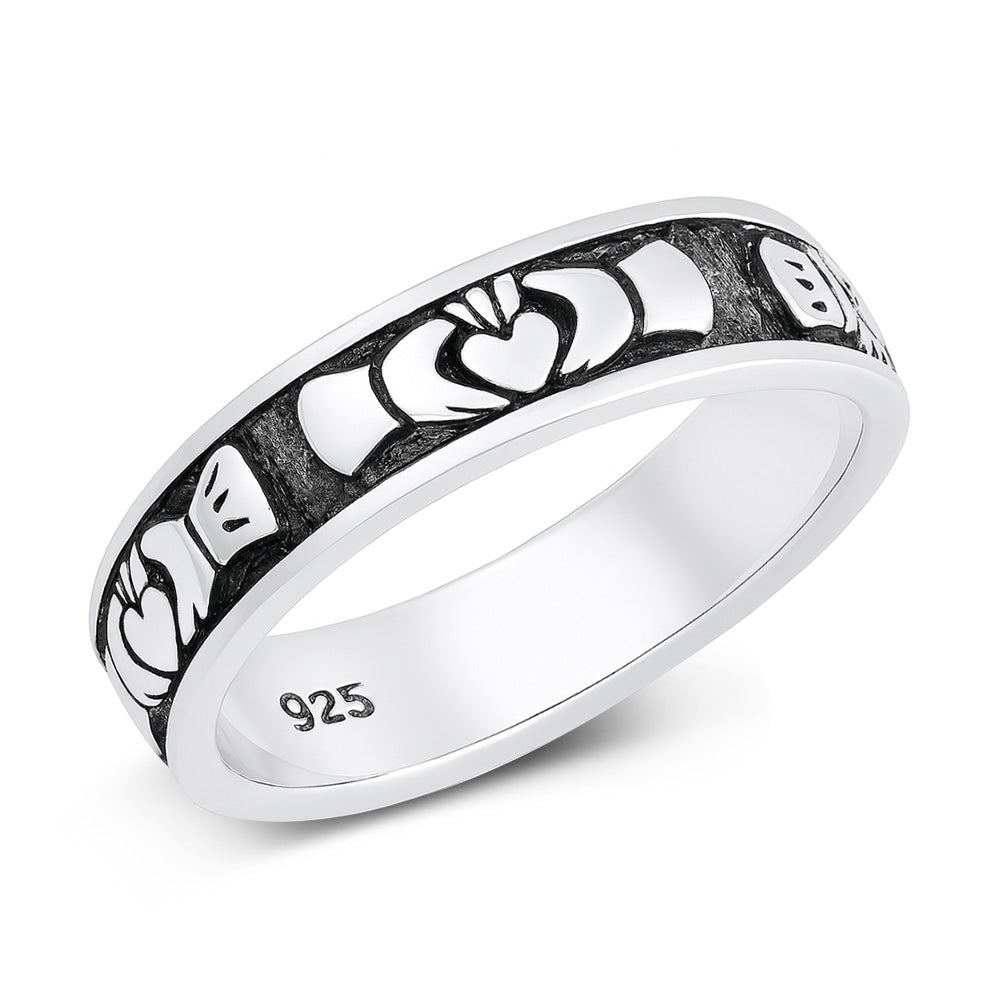 Silver Ring - Claddagh Band