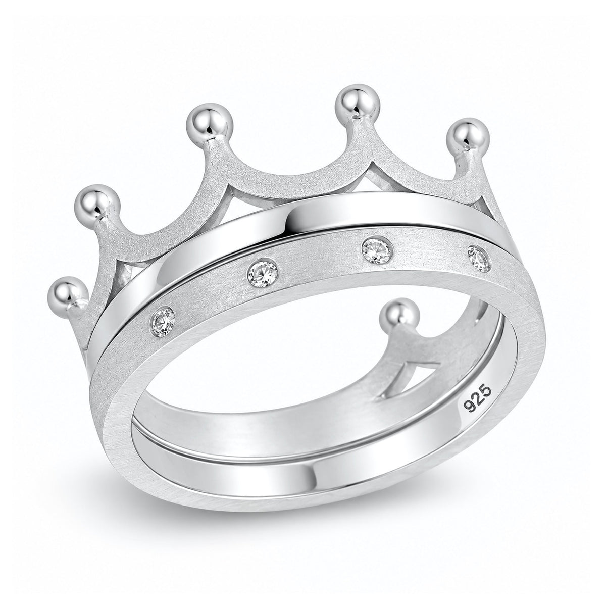 SilverCrown Ring Set