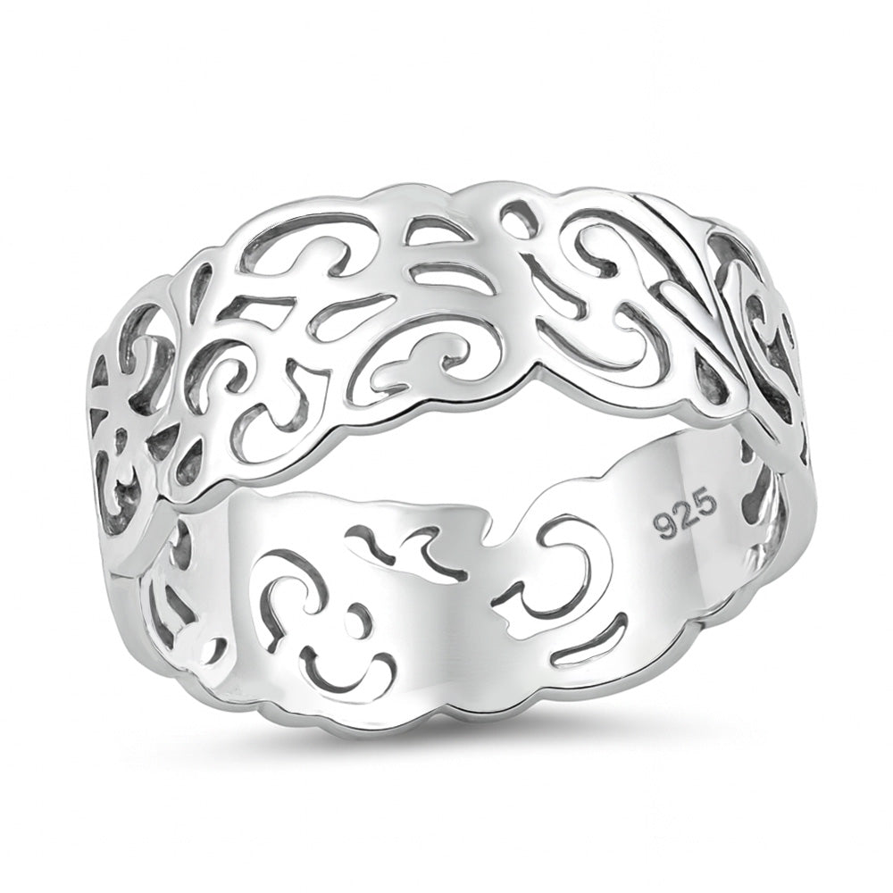 Silver Filigree Band Ring