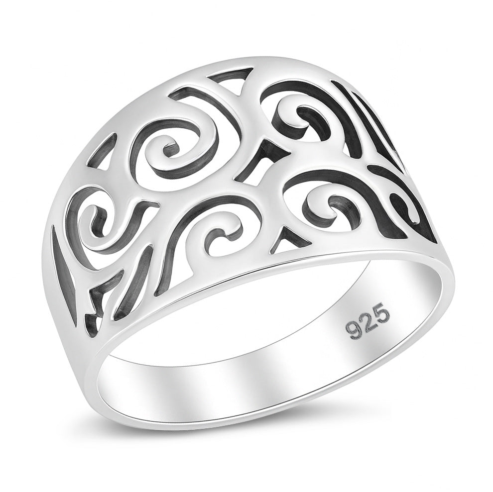 Silver Celtic Swirl Ring