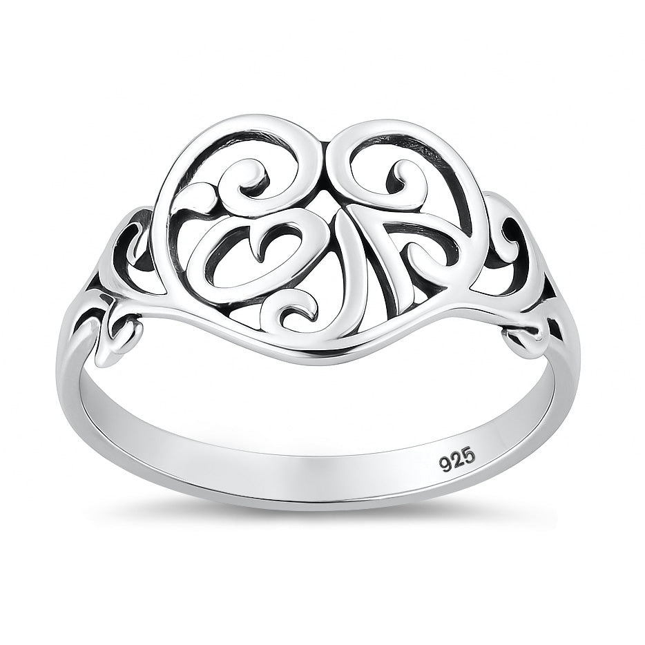 Silver Ring - Celtic Heart