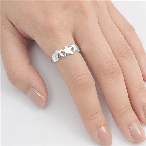 Silver Ring - Stars