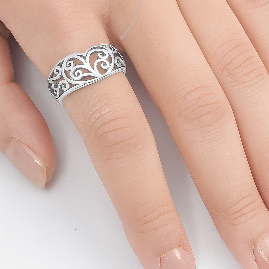 Silver Ring - Celtic Heart