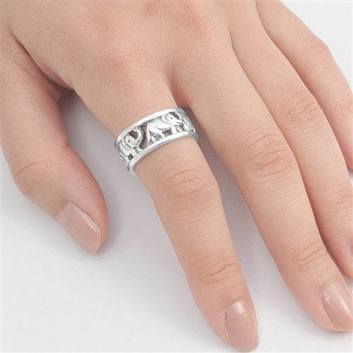 Silver Ring - Elephant