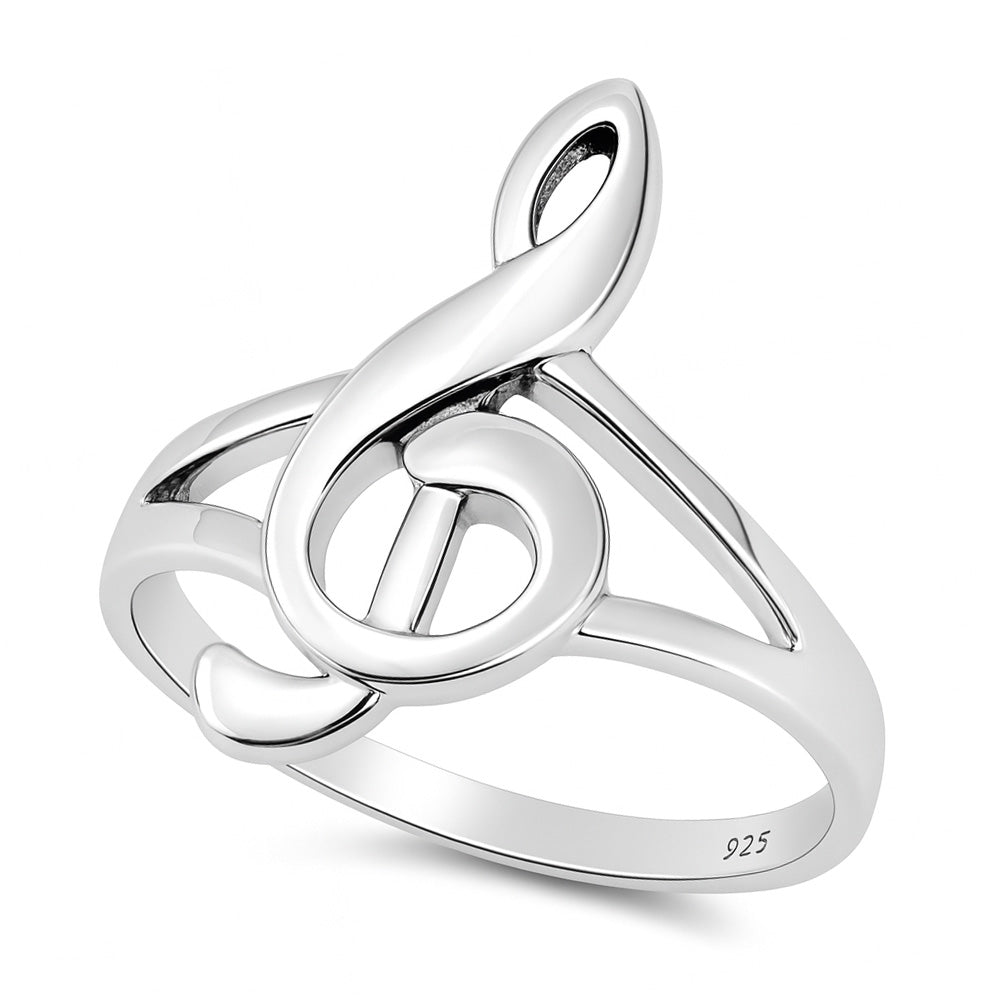 Silver Ring - Music Note