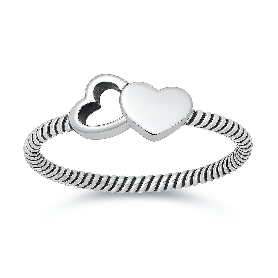 Silver Ring - Hearts