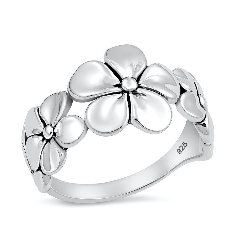 Silver Plumeria Ring