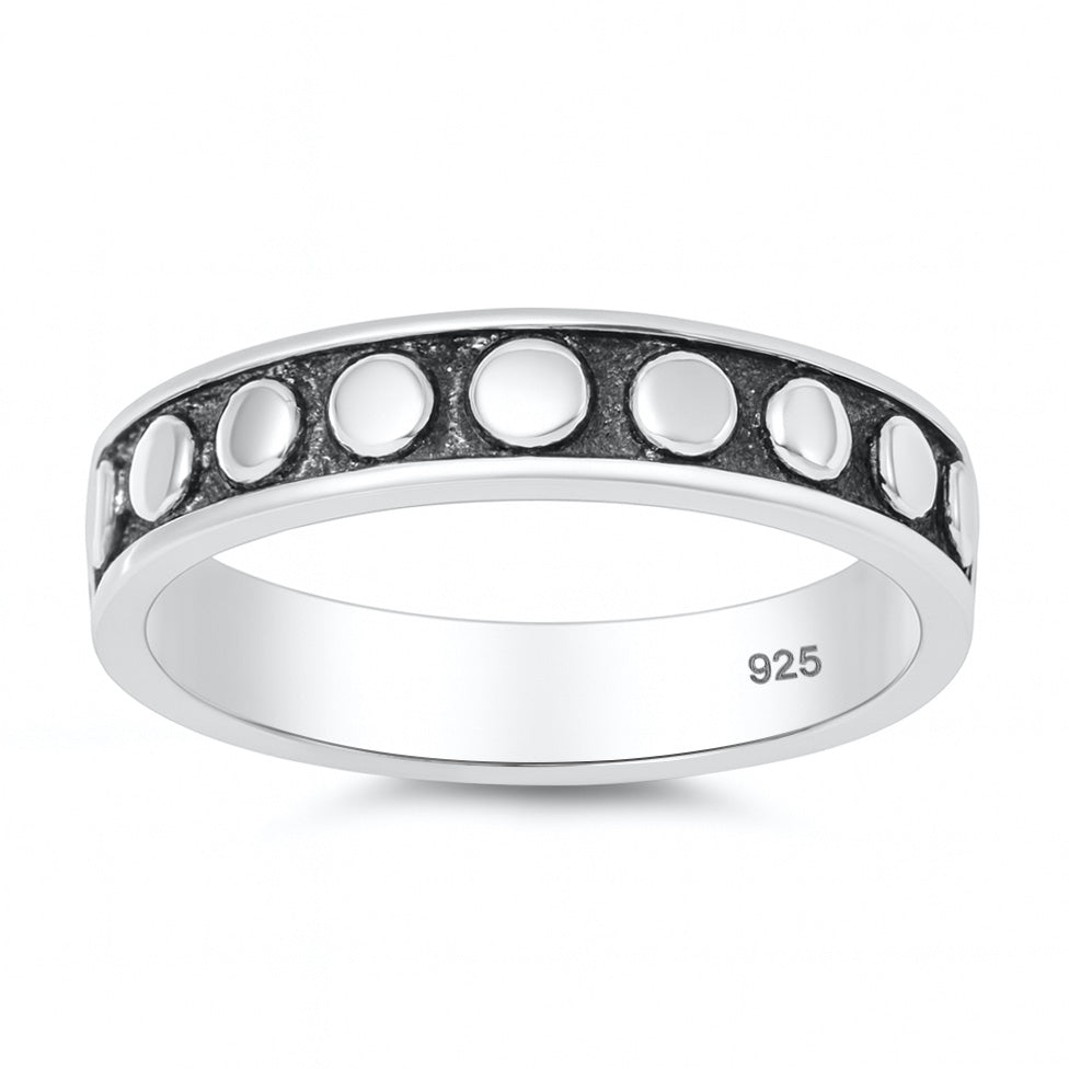 Silver Dot Band Ring