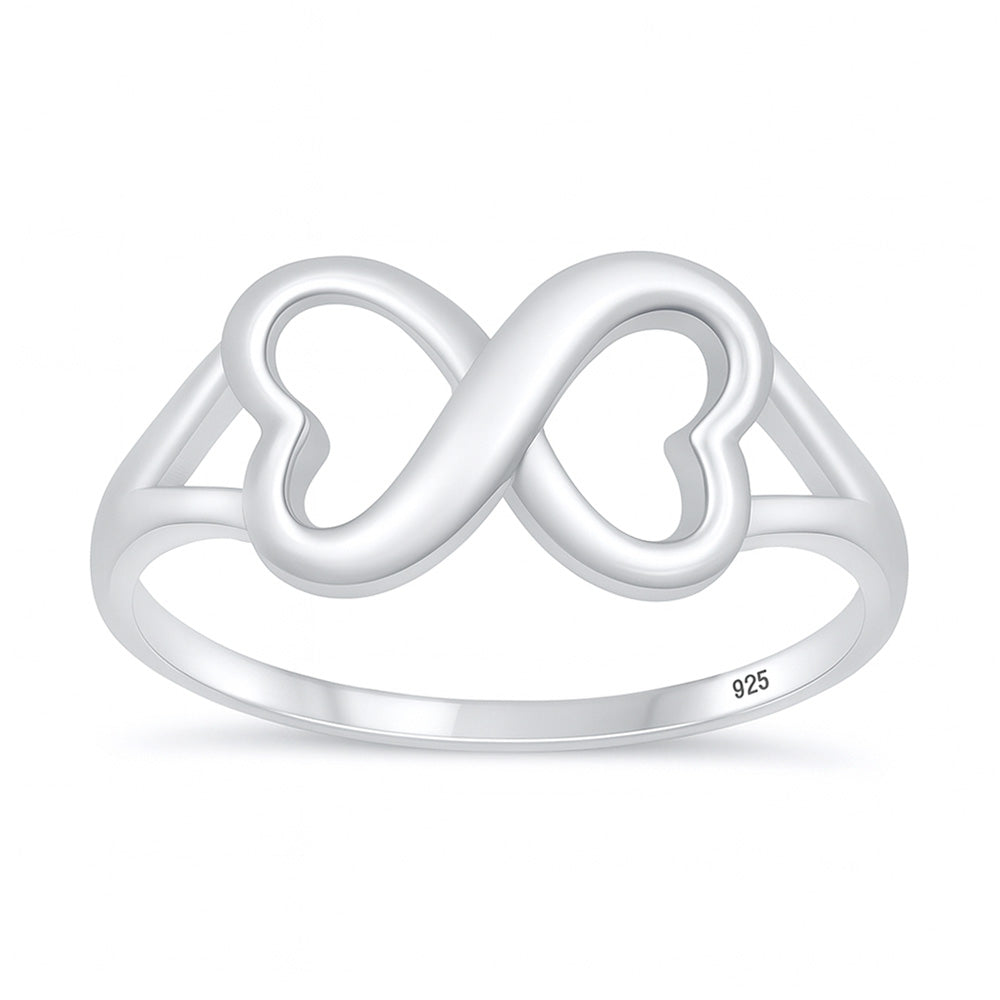 Silver Infinity Heart Ring
