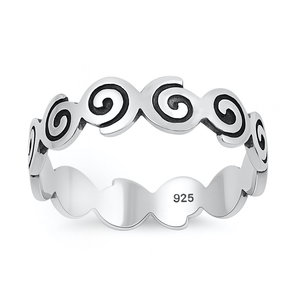 Silver Ring - Spirals