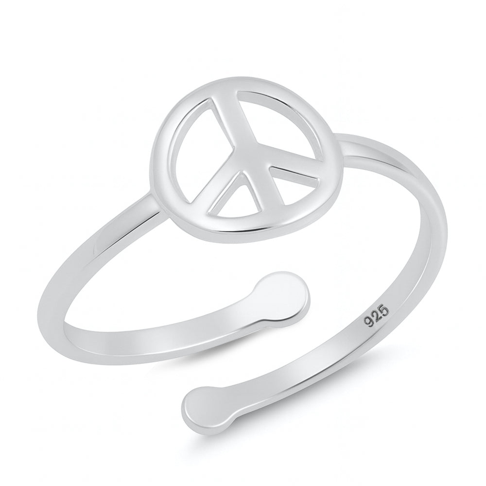 Silver Ring - Peace Sign