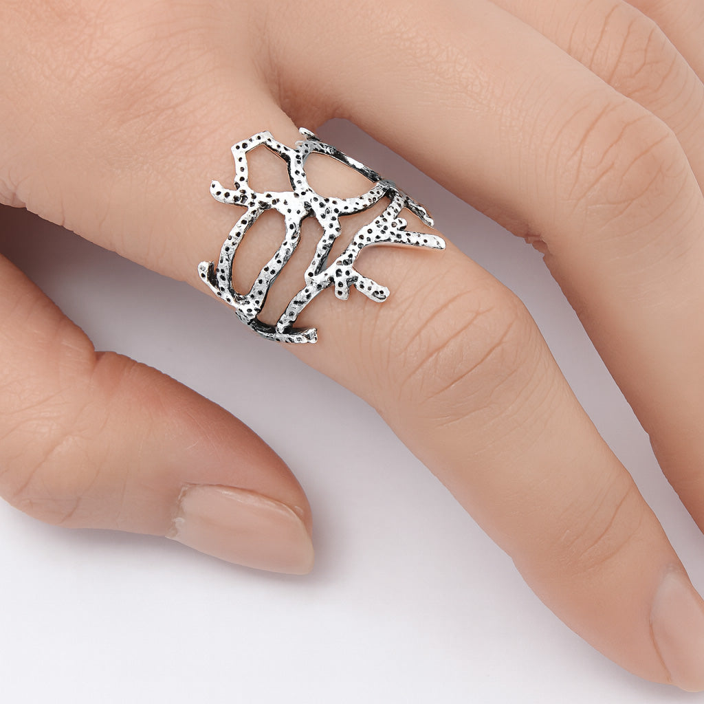 Silver Ring - Coral Reef