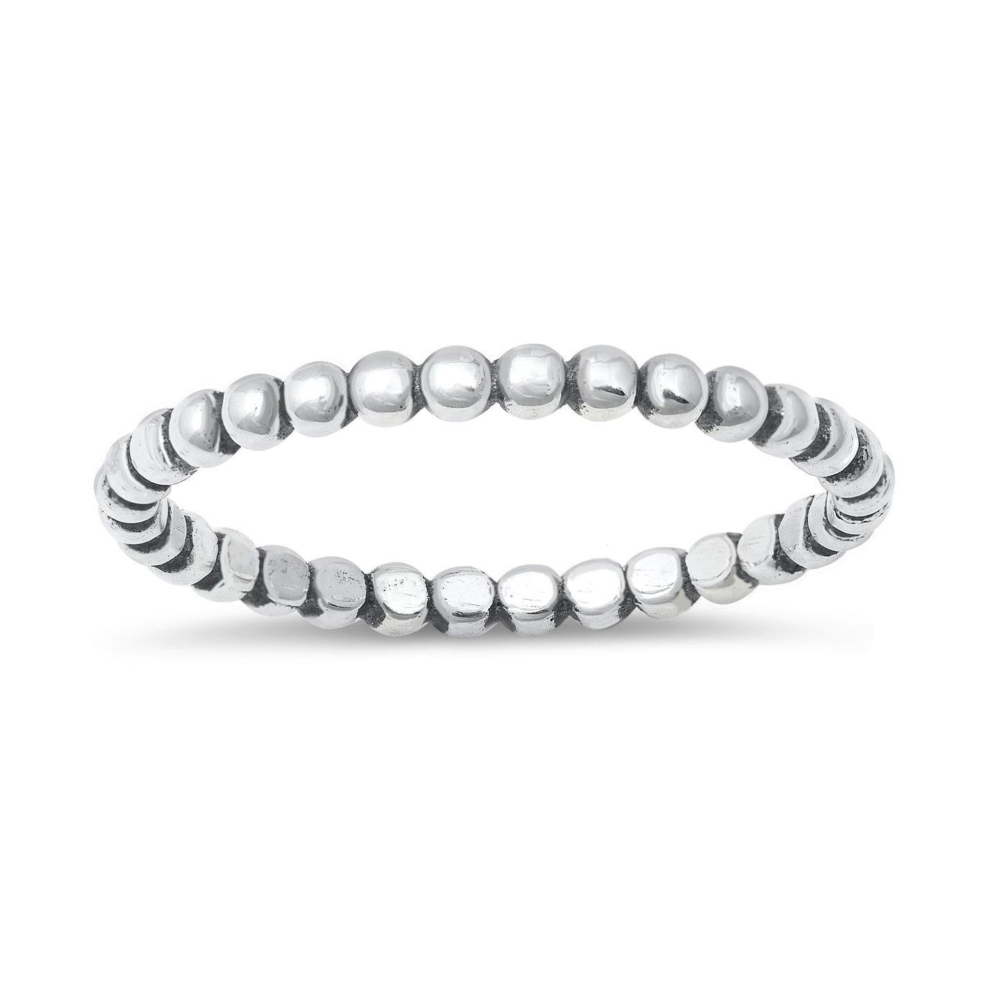 Silver Ring - Continuous Beads