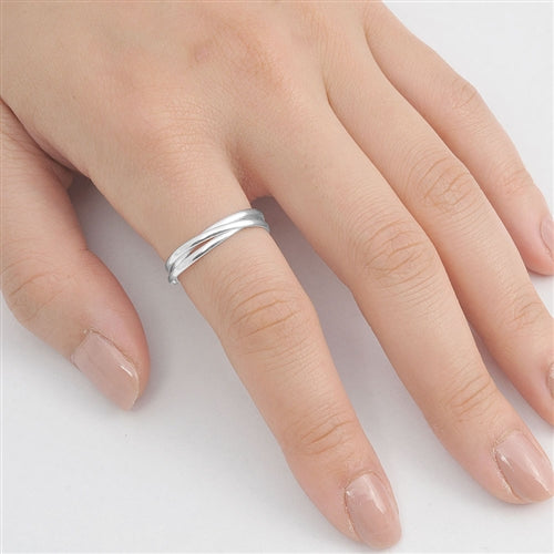 Silver Triple Band Rolling Ring