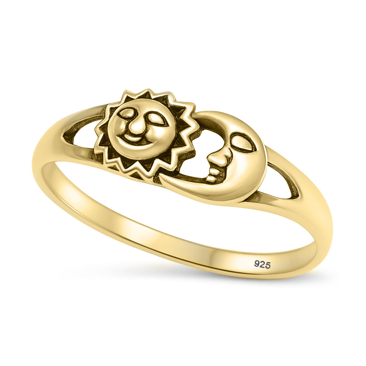Silver Ring - Sun and Moon