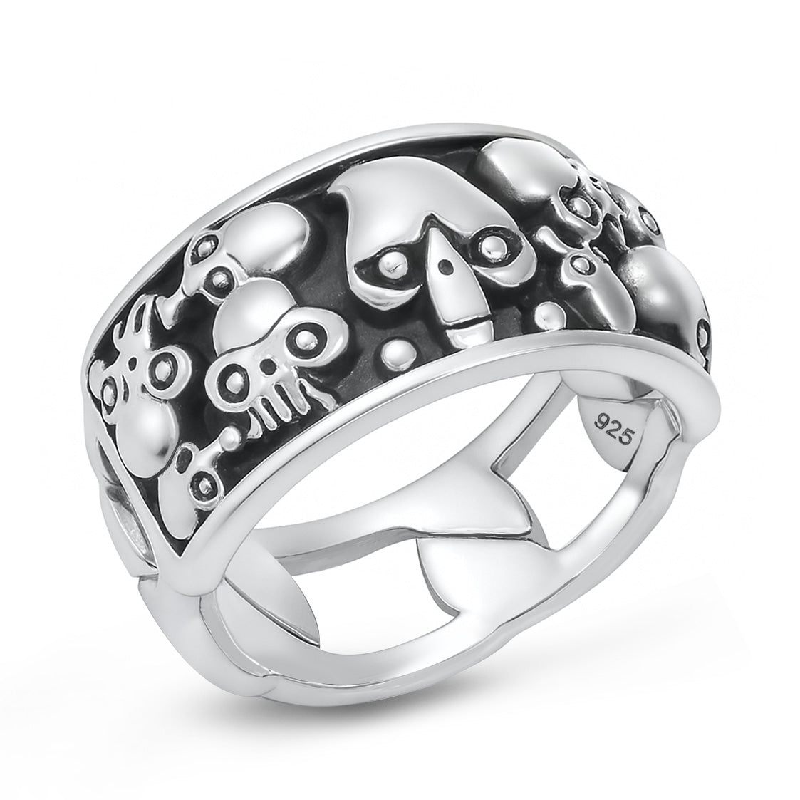 Silver Skulls Ring