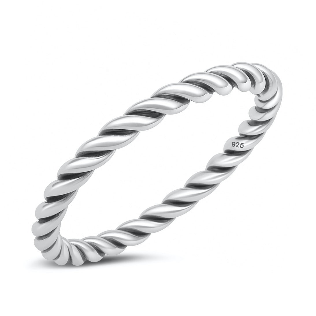 Silver Twisted Rope Ring