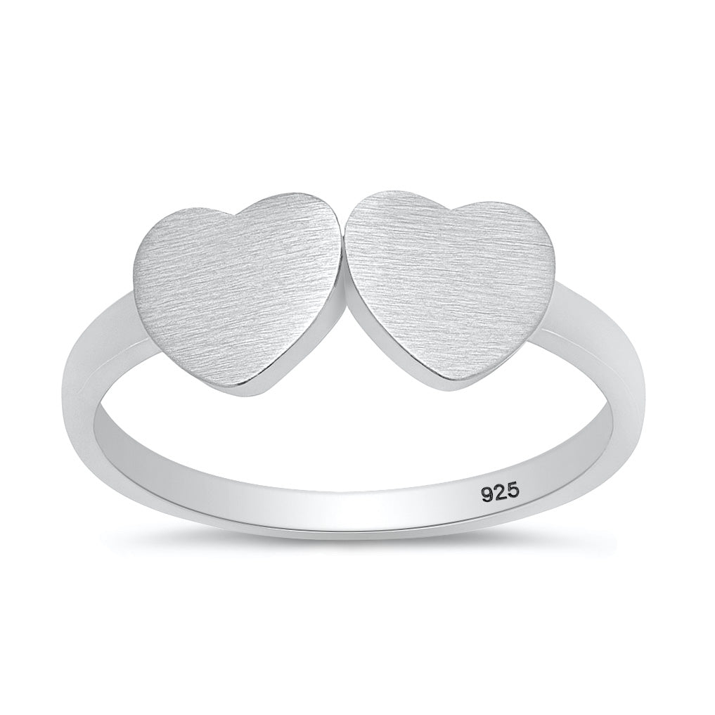 Silver Ring - Two Hearts