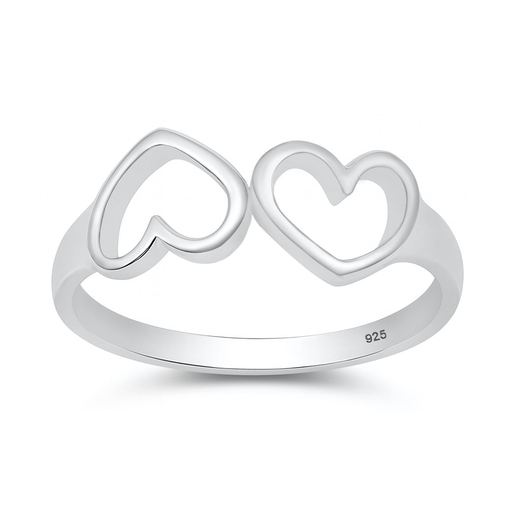 Silver Ring - Two Hearts