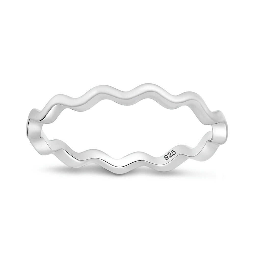 Silver Wavy Ring