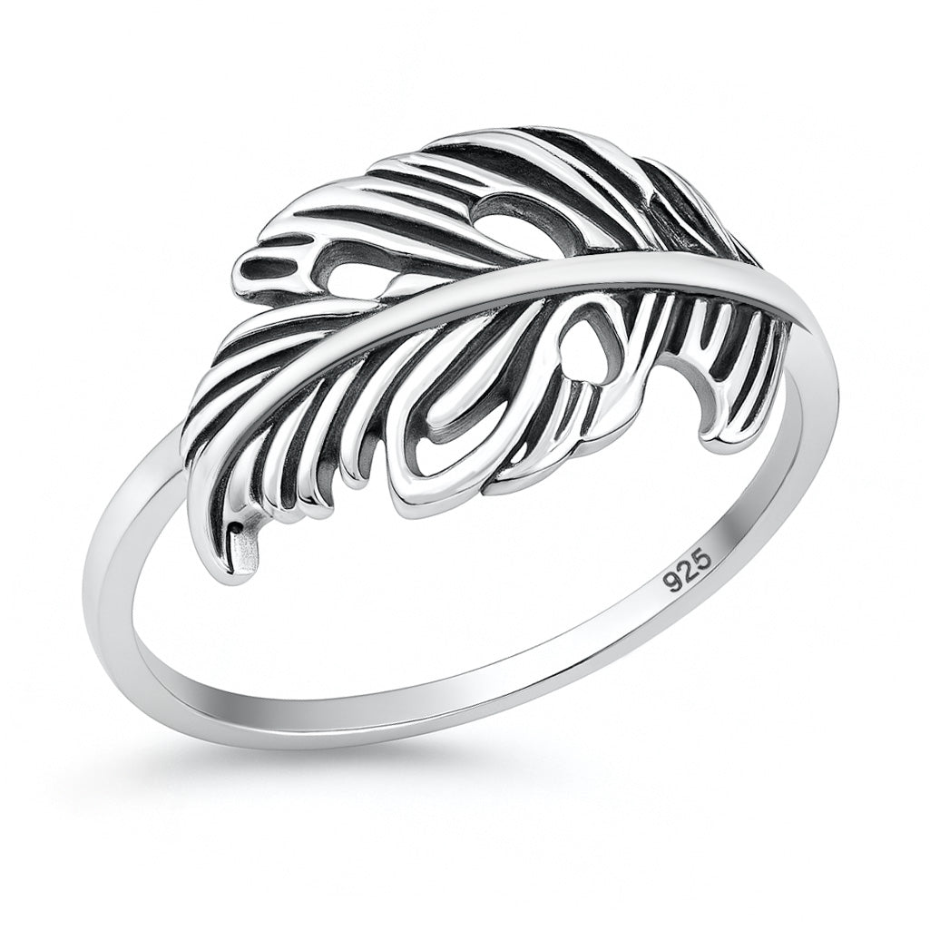 Silver Ring - Feather