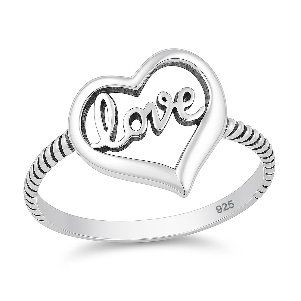 Silver Ring - Heart/Love