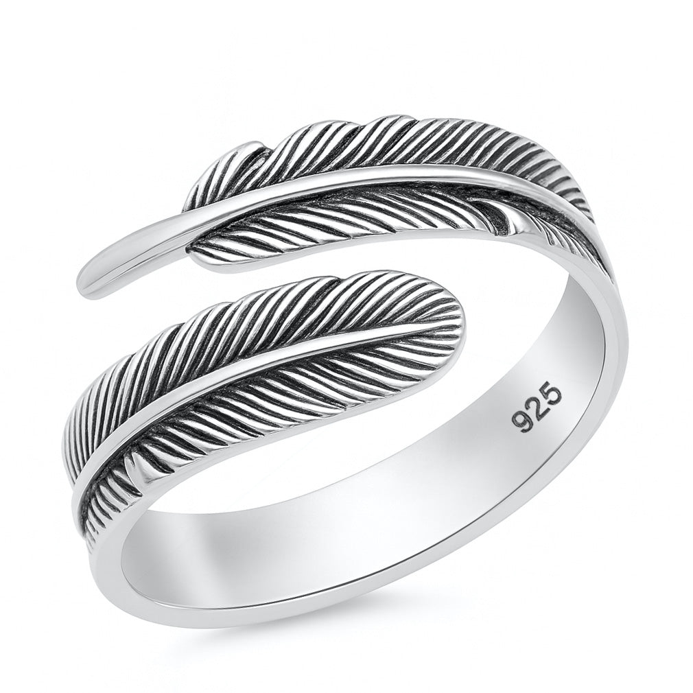 Silver Ring - Feather