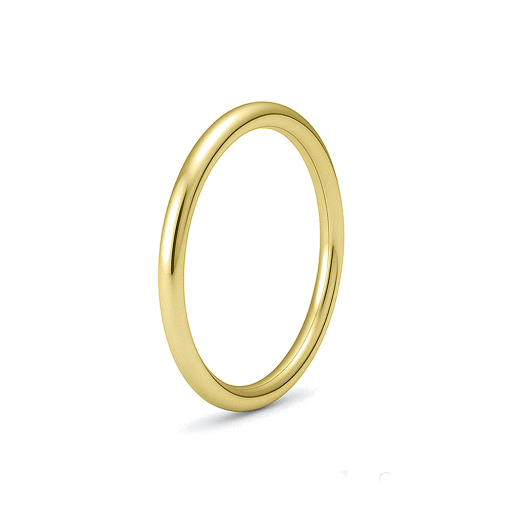 Silver Rounded Band Ring - 1.5mm