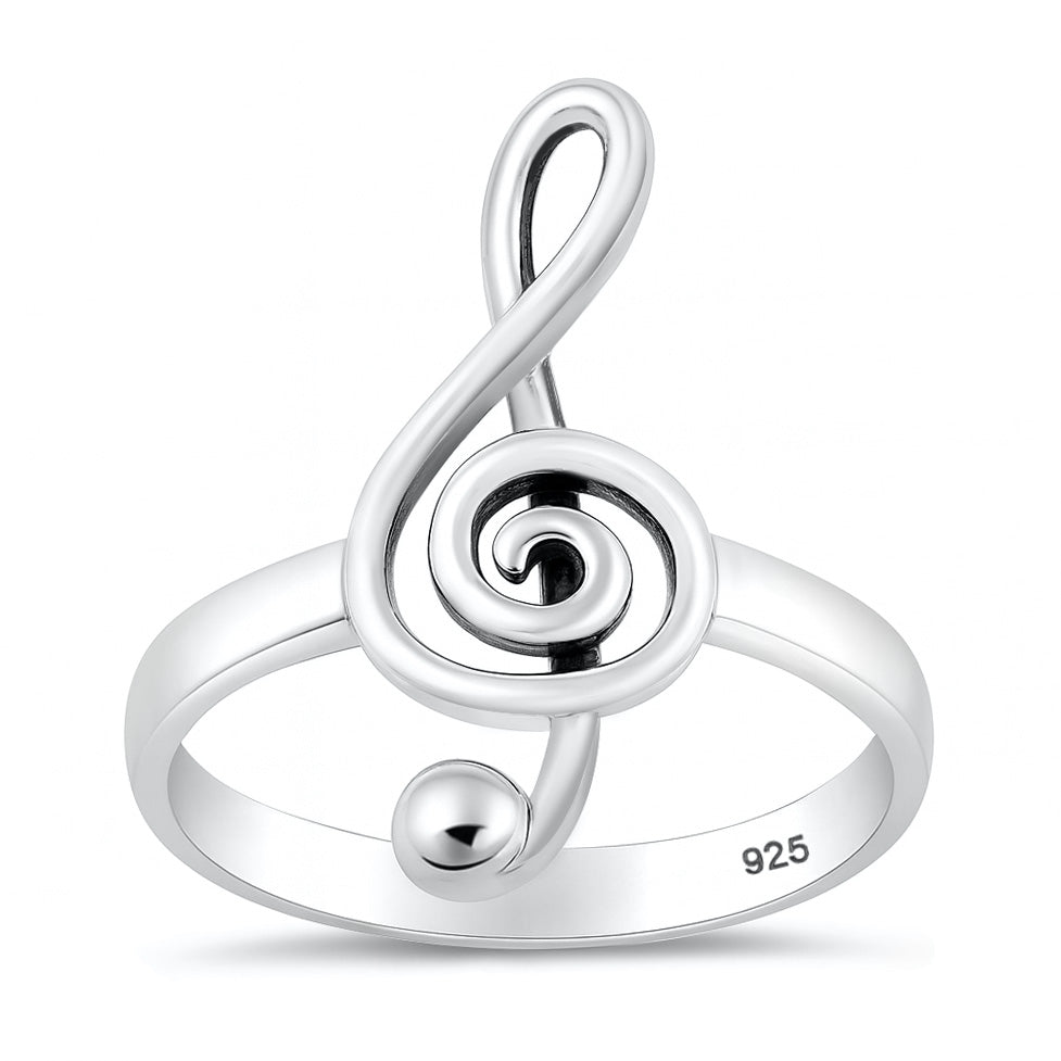 Silver Ring - Music Note