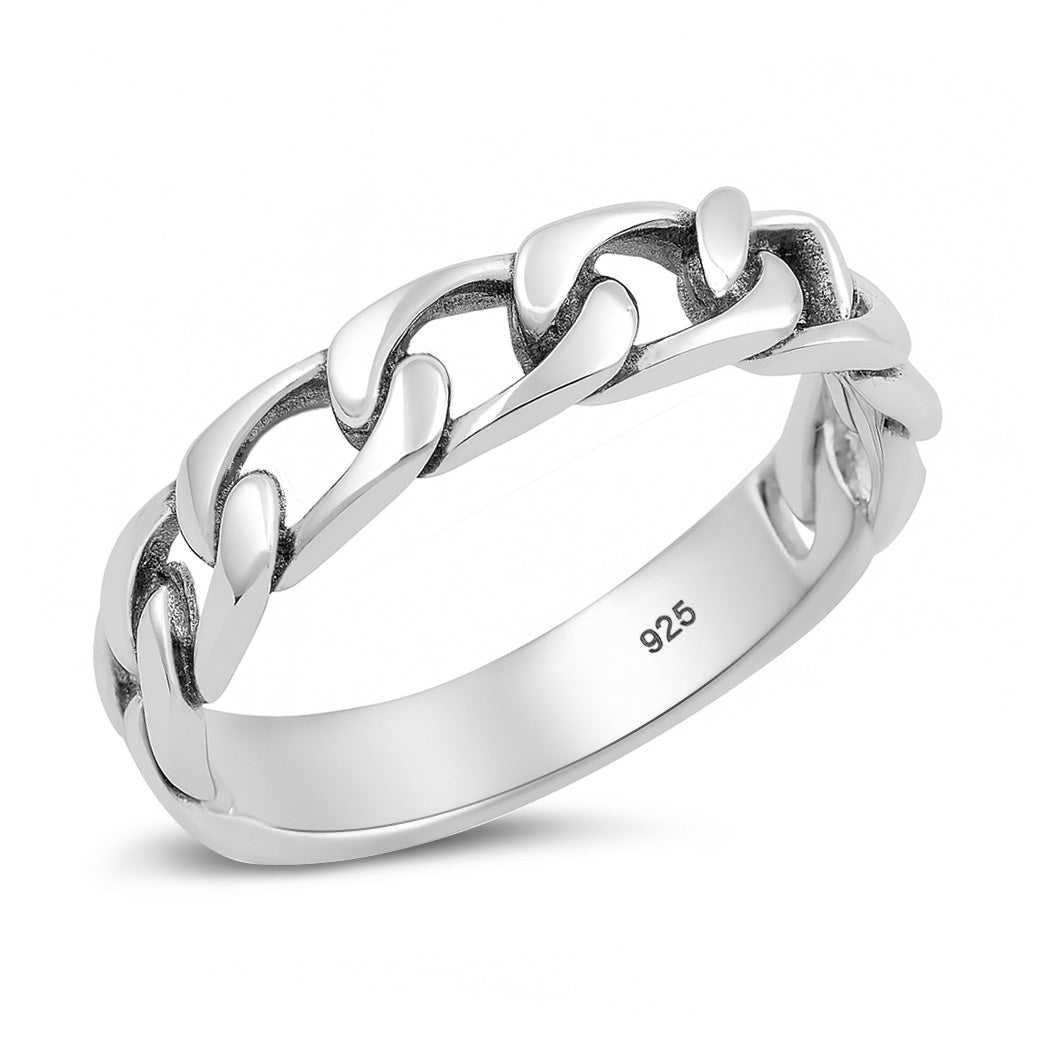 Silver Ring - Chain Link