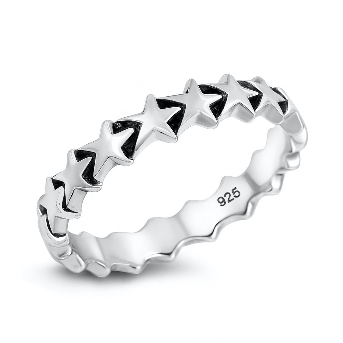 Silver Ring - Stars