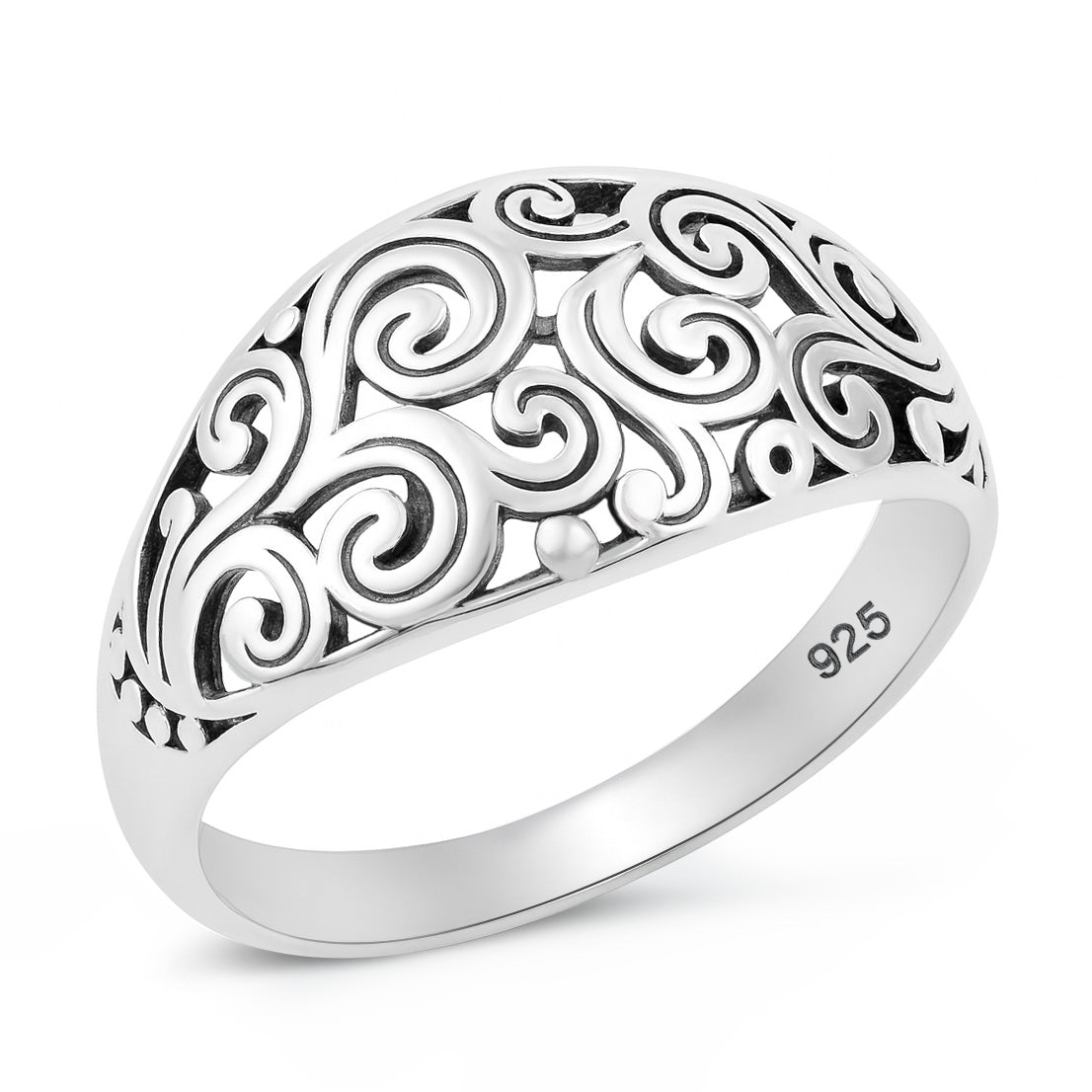 Silver Filifgree Dome Ring