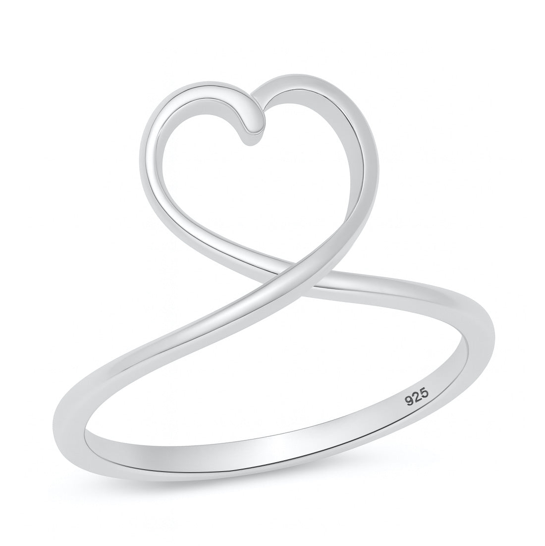 Silver Ring - Heart Loop