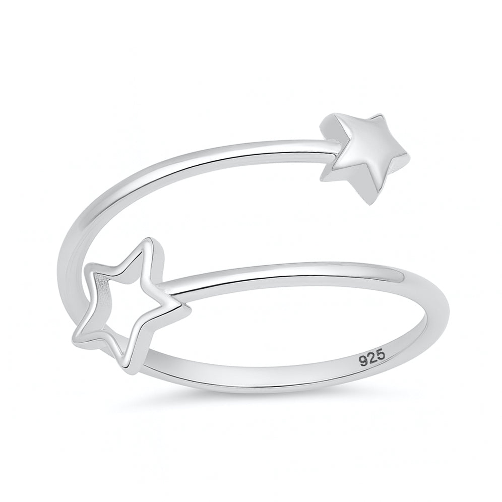 Silver Ring - Open Star
