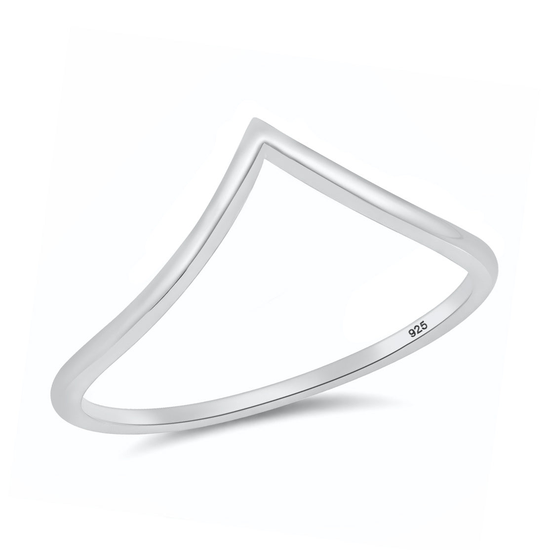 Silver Ring - V Shape