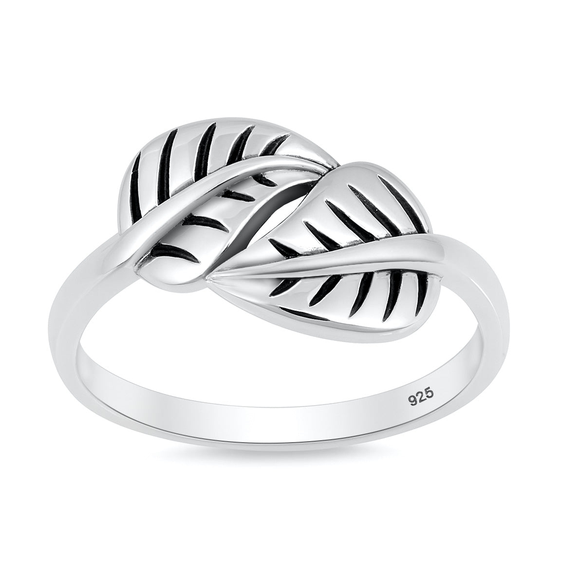 Silver Ring - Wraparound Leaf