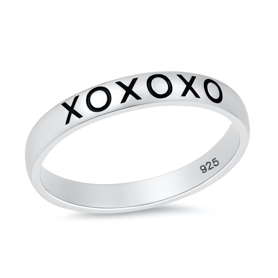 Silver Ring - XOXO Engraved