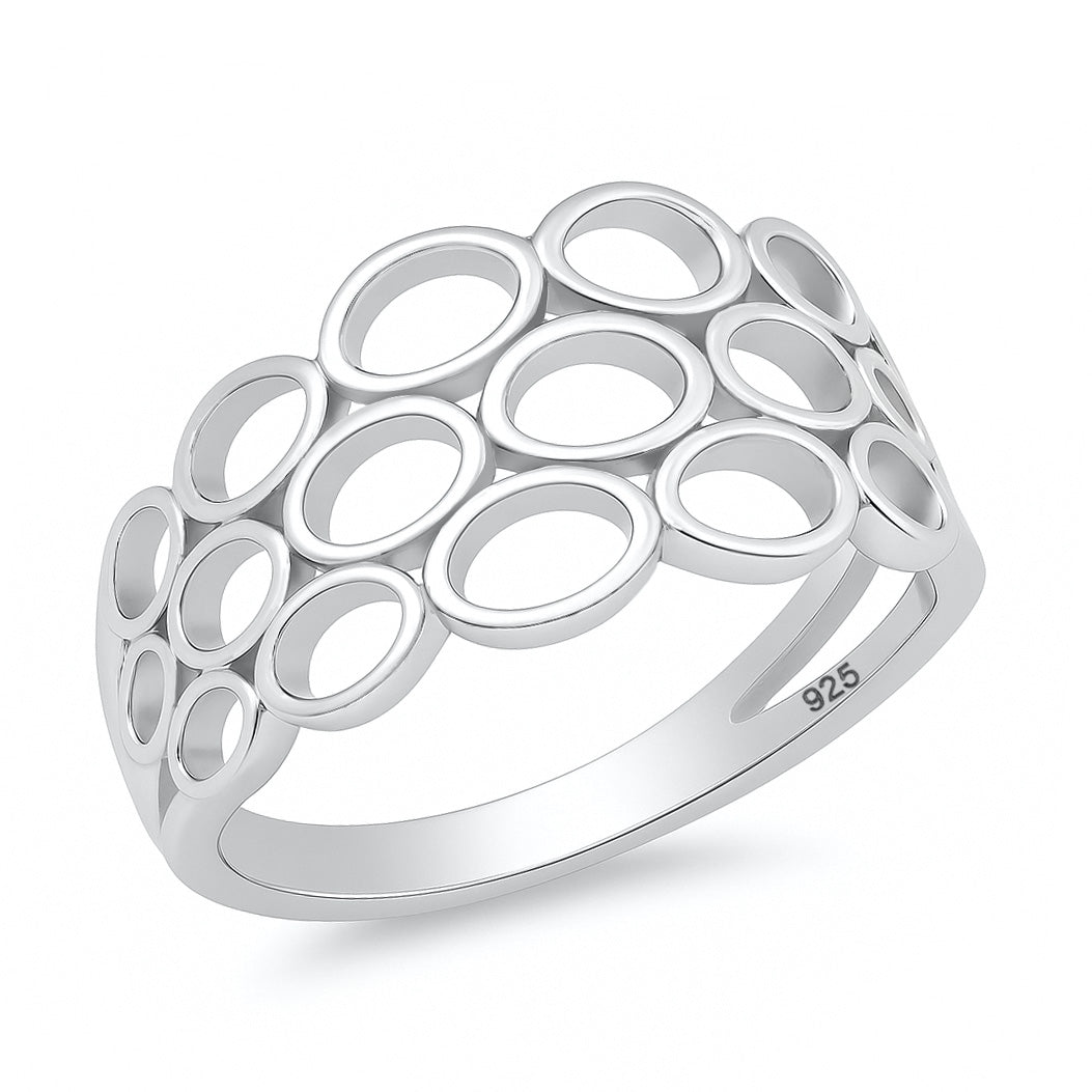 Silver Ring - Honey Comb
