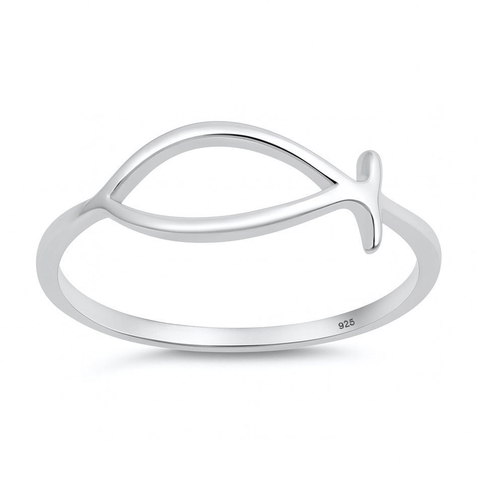 Silver Ring - Christian Fish