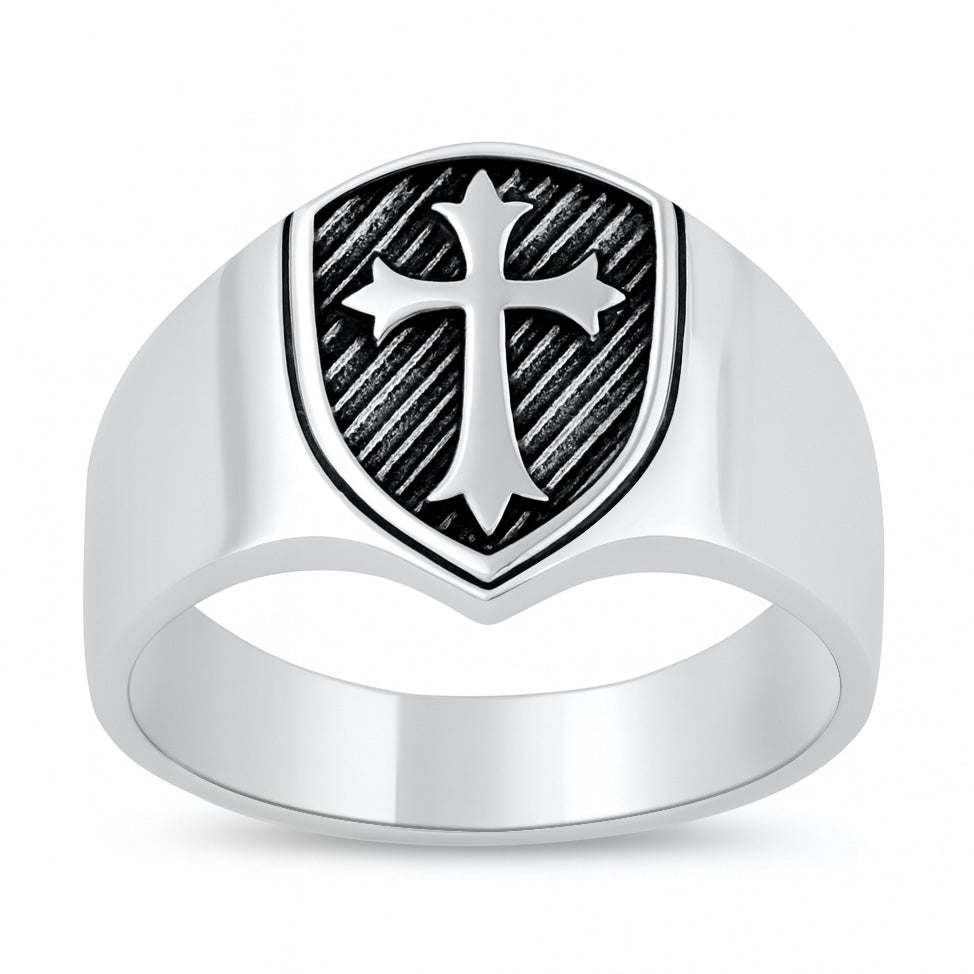 Silver Ring - Medieval Cross