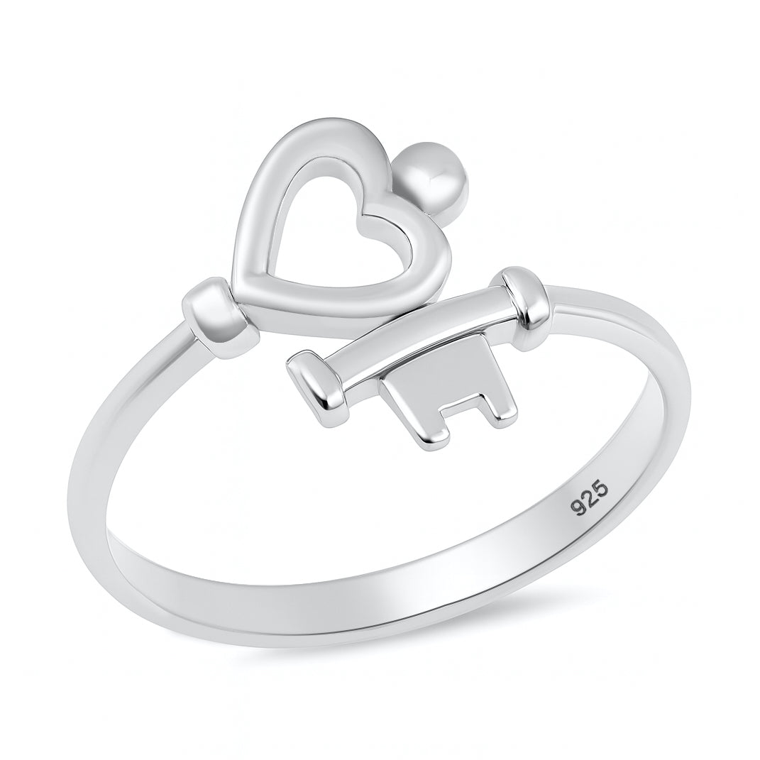 Silver Ring - Key To My Heart