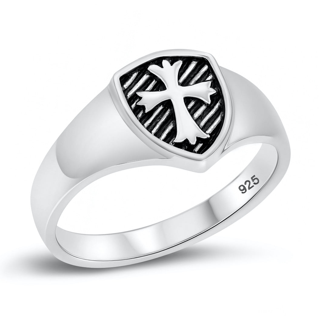 Silver Ring - Medieval Cross