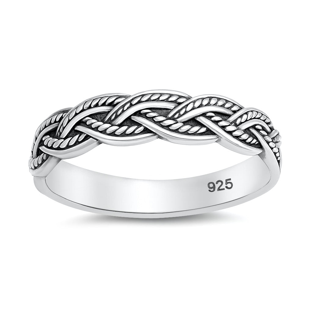 Silver Braided Band Ring